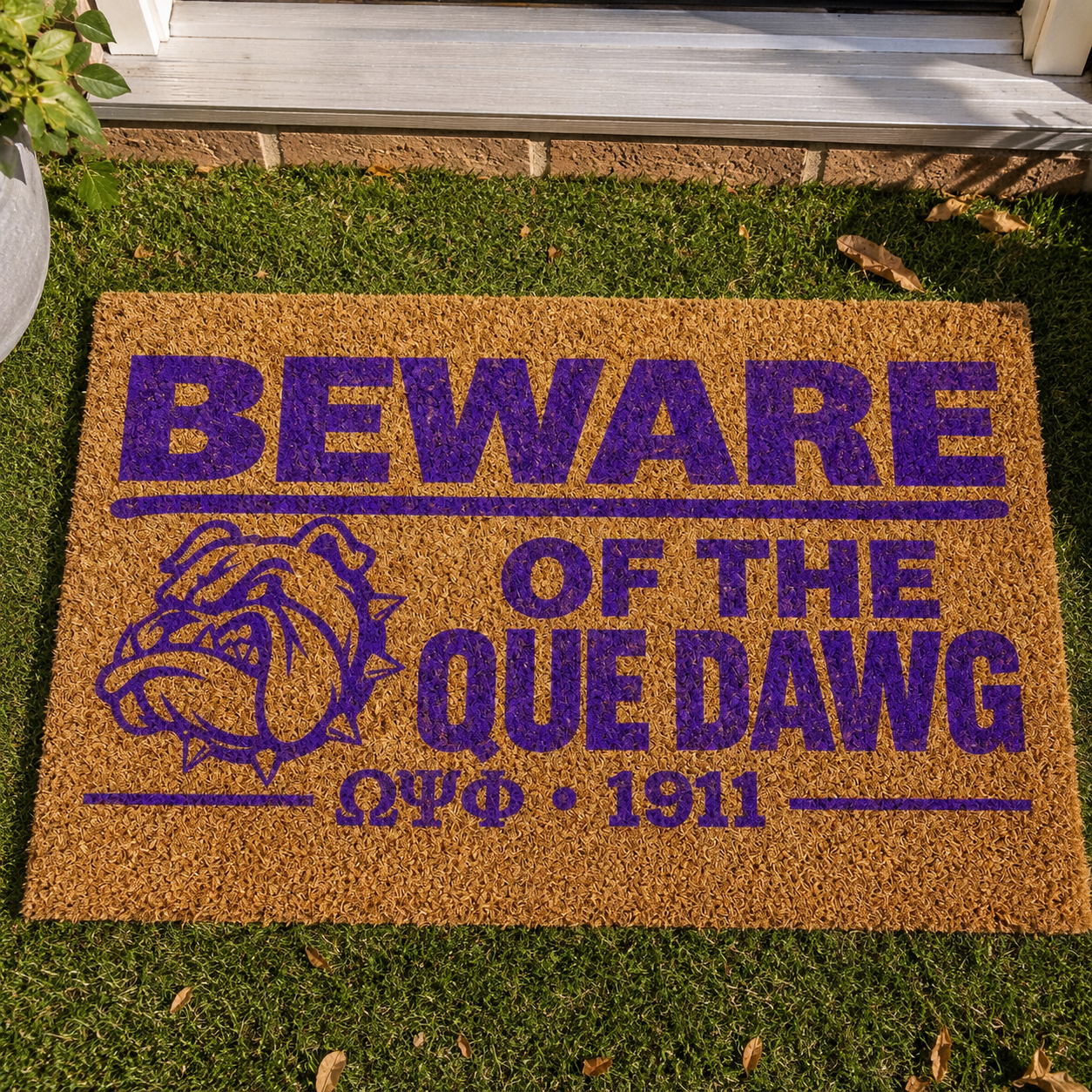 Beware of the Que Dawg Doormat