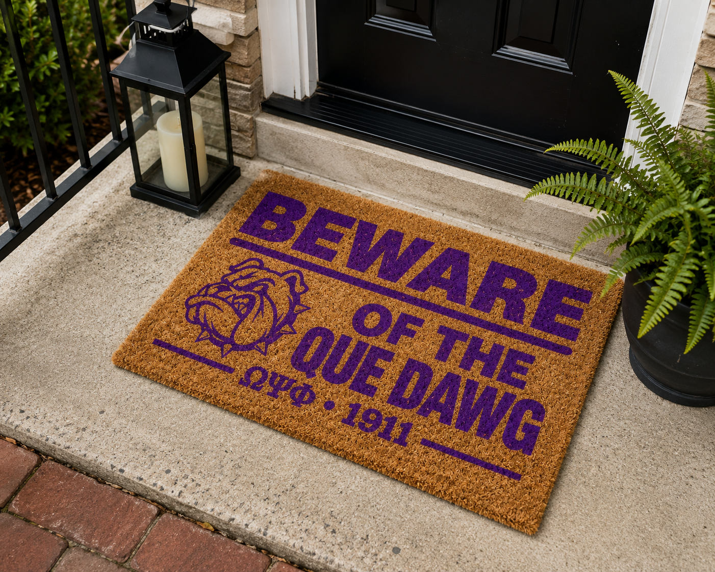 Beware of the Que Dawg Doormat