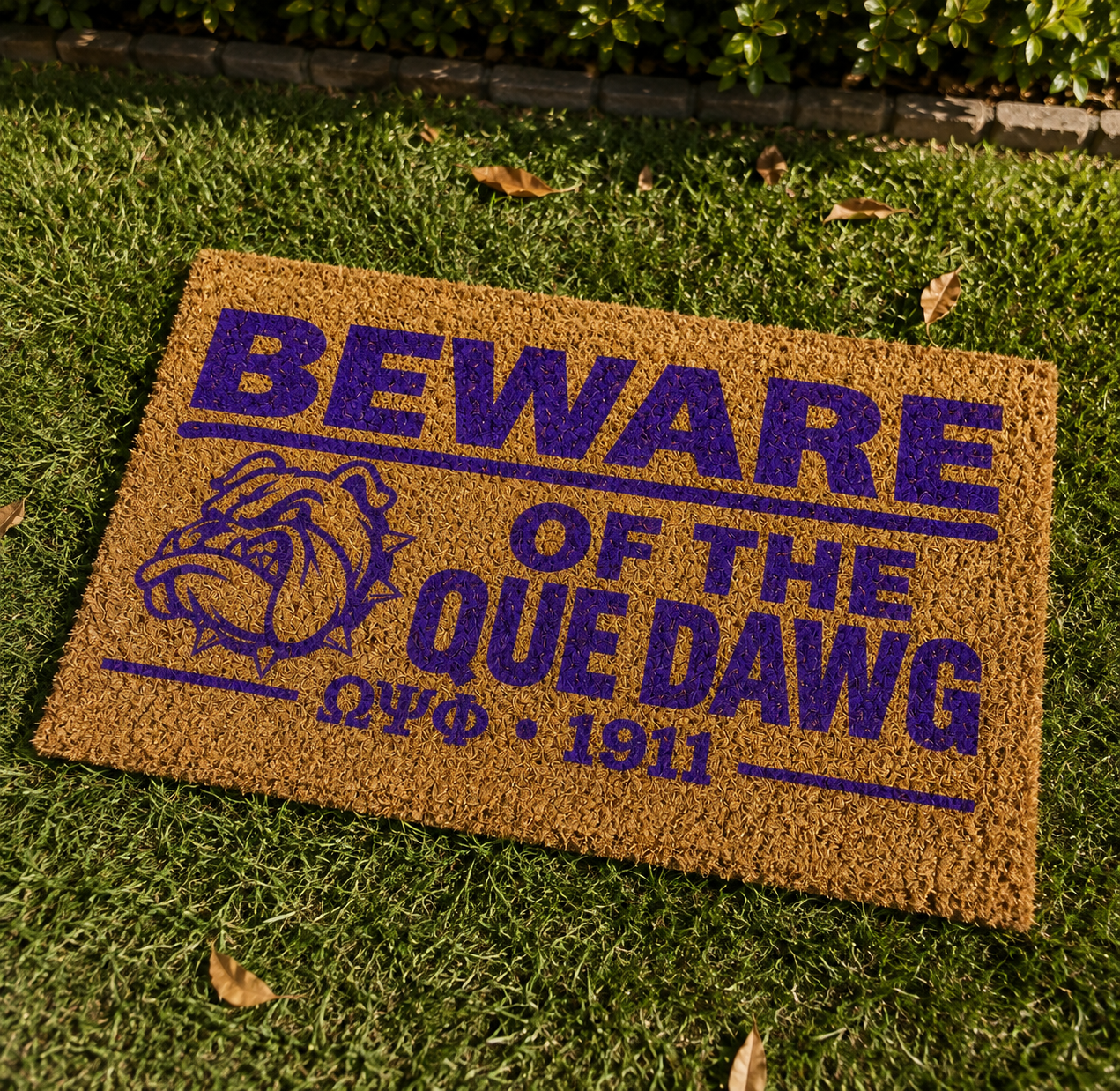 Beware of the Que Dawg Doormat